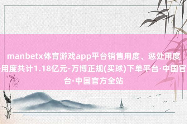 manbetx体育游戏app平台销售用度、惩处用度、财务用度共计1.18亿元-万博正规(买球)下单平台·中国官方全站