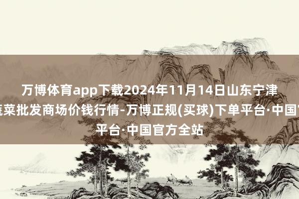 万博体育app下载2024年11月14日山东宁津县东崔蔬菜批发商场价钱行情-万博正规(买球)下单平台·中国官方全站